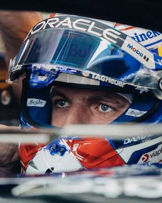 Max Verstappen em preparação para corrida 
