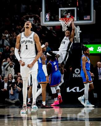 Victor Wembanyama em partida recente da NBA contra o OKC Thunder 
