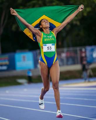 Gabriele Sousa dos Santos, ouro no salto triplo (Sebastian Lasquera/Sul-Americana)