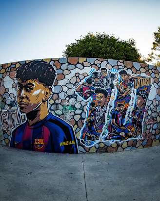 Bairro de Rocafonda homenageia Yamal com pinturas