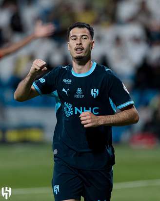 Gabriel Martinelli comemorando oo hat-trick na estreia pelo Al-Hilal 
