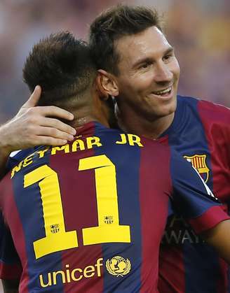<p>Neymar e Messi foram decisivos em goleada do Barcelona</p>