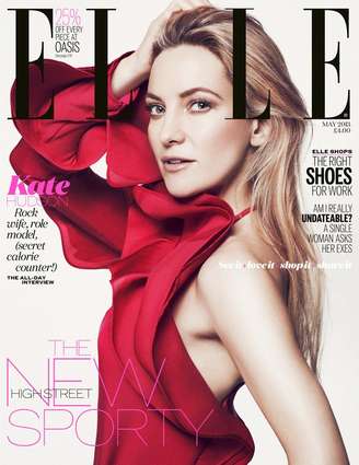 <p>Kate Hudson é capa da revista <em>Elle</em></p>