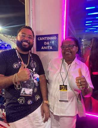 Dudu Nobre com a mãe, Anita Nobre