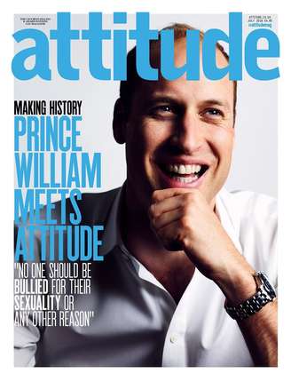 Príncipe William na capa da revista ‘Attitude’