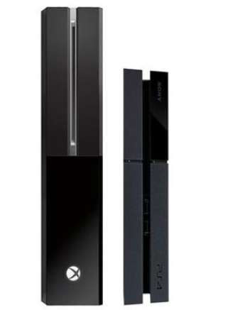 Na imagem, um comparativo entre o Xbox One e o PS4