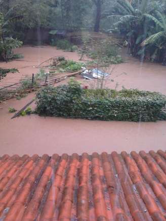 <p>Fortes chuvas causaram alagamentos nas ruas de Maresias, no litoral norte de São Paulo</p>