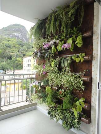 1. Jardim vertical decorado com plantas aéreas – Foto Ana Flavia Teixeira