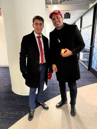 Deputado federal Nikolas Ferreira (PL-MG) e ex-coach Pablo Marçal se encontram em Washington, nos Estados Unidos.