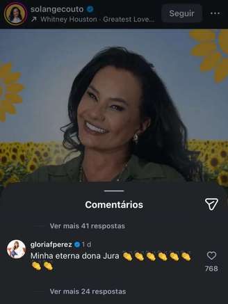 Gloria Perez manda recado após rejeição de Solange Couto no BBB26 - destaque galeria