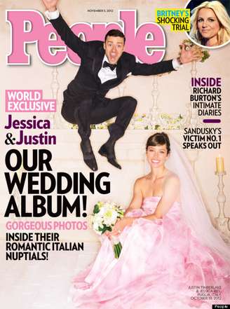O casamento de Justin e Jessica foi capa da revista People
