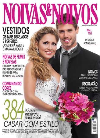 Jonas Sulzbach e Renata Dávila, que participaram da décima segunda edição do reality show Big Brother Brasil, da Globo posaram de noivos para a revista Noivas&Noivos