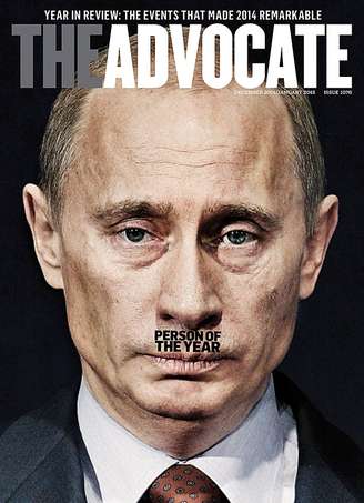 <p>Capa da edição de dezembro da revista The Advocate</p>