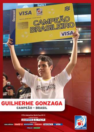 <p>O mineiro Guilherme Gonzaga foi o campeão da etapa brasileira do torneio de 'Fifa'</p>