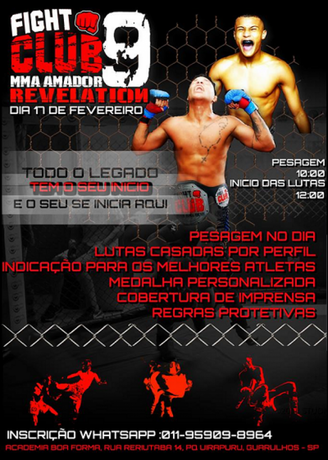 Evento Fight Club MMA vem se destacando em São Paulo e tem evento para o próximo domingo (Foto: Divulgação)