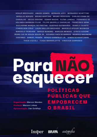Capa do livro 'Para não esquecer: políticas públicas que empobrecem o Brasil'. 