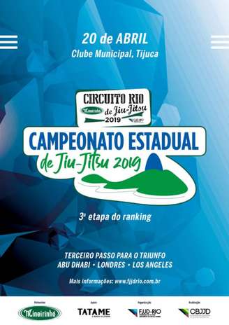 Campeonato Estadual da FJJD-Rio será realizado no dia 20 de abril no Clube Municipal, na Tijuca (Foto: Divulgação)