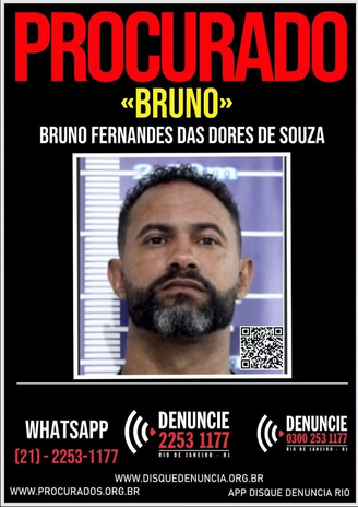 Após ser considerado foragido, Disque Denúncia emite cartaz sobre goleiro Bruno