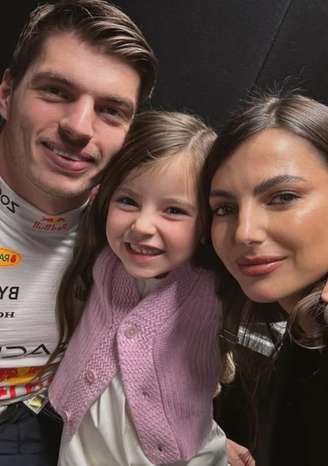 Max Verstappen, a enteada Penélope e Kelly Piquet.