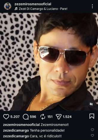 Zezé Di Camargo chama sósia de