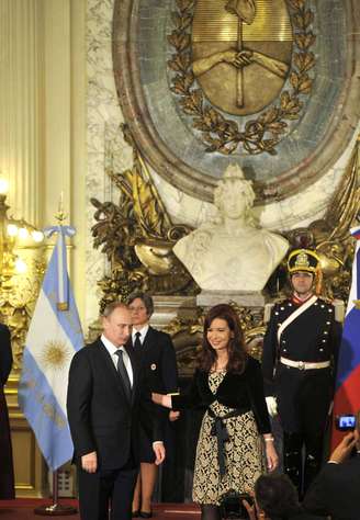 Cristina Kirchner recebe Putin em Buenos Aires
