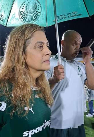 Leila Pereira, presidente do Palmeiras, celebra título paulista após vitória sobre o Novorizontino.