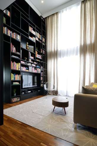 1. Estante organizadora para sala de estar – Foto AM Studio Arquitetura