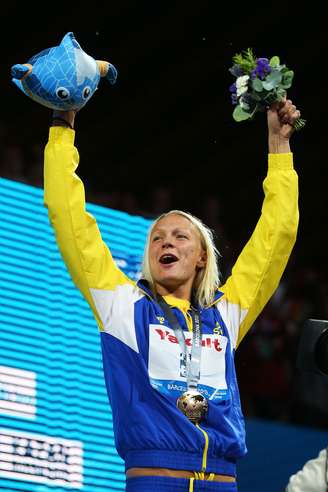 <p>Sarah Sjostrom já havia sido campeã mundial em 2009</p>