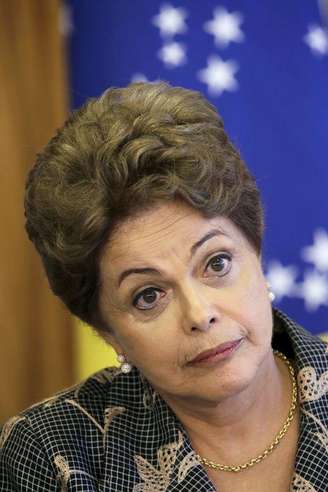 Presidente do Brasil, Dilma Rousseff, durante encontro em Brasília, em 24 de abril