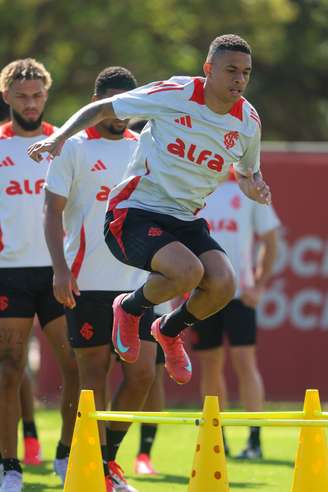 Diego Rosa em treino pelo Inter. 