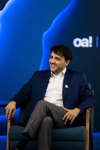 Renan Santos durante sabatina da G4 em parceria com o portal 'O Antagonista'