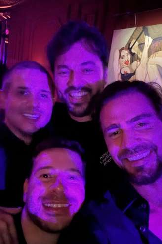 Hugo Motta, Fábio Faria, Daniel Vorcaro e Rodrigo Cunha Mello Salomão em viagem a Londres
