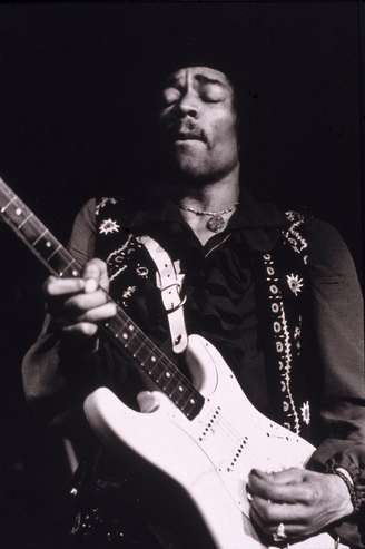 Jimi Hendrix durante show de 1968