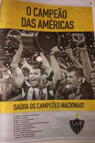 <p>Atlético-MG lembrou cruzeirenses do título da Libertadores</p>