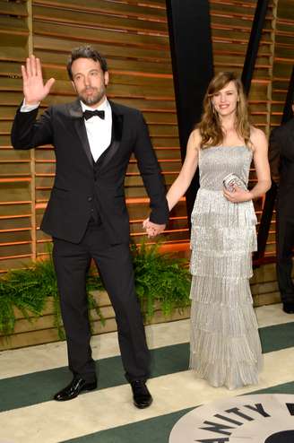 O casal de atores Ben Affleck e Jennifer Garner durante cerimônia Vanity Fair Oscar Party, em 2014