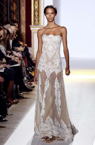 <p>Lais Ribeiro em desfile de Zuhair Murad na semana de alta-costura de Paris</p>