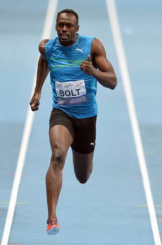 <p>Usain Bolt em ação em foto de arquivo</p>