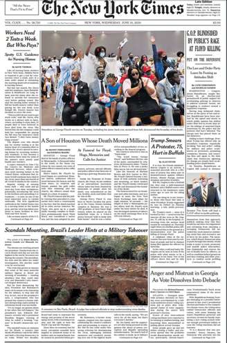 Reportagem de capa do New York Times fala em 'ameaça à democracia' no Brasil