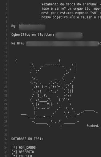  Sob suspeita de ataque hacker, TRF-1 tira página na internet do ar