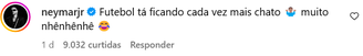 Neymar sobre punição anunciada pela CBF