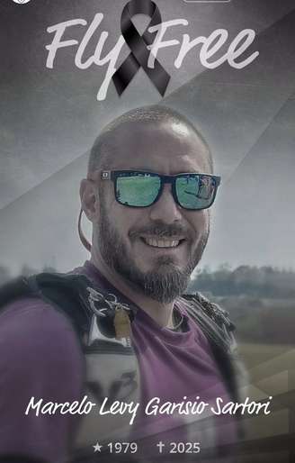 Confederação Brasileira de Paraquedismo prestou homenagem a Marcelo Levy Garisio Sartori nas redes sociais.