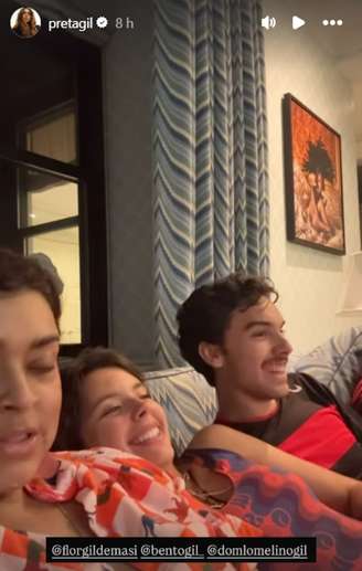 Preta Gil mostra momentos descontraídos com sobrinhos