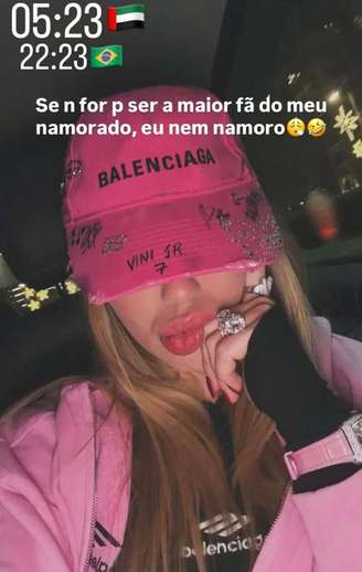 Em Dubai, Virginia Fonseca se declara para Vini Jr.: “A maior” - destaque galeria