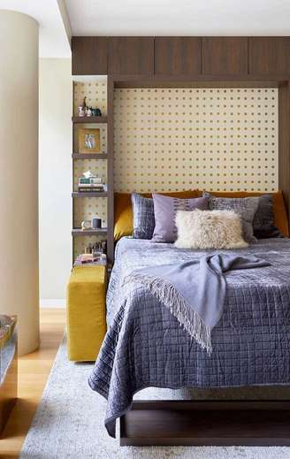 1. O jogo de cama viúva em cinza traz neutralidade para o quarto. Fonte: Pinterest