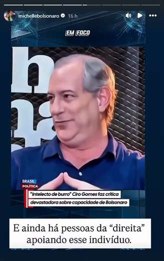 Michelle volta a criticar Ciro Gomes