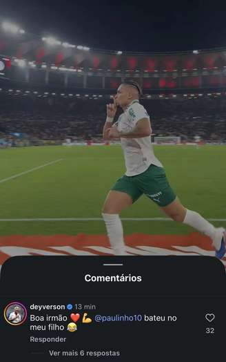 Deyverson comentou em um vídeo publicado nas redes sociais –