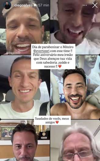 Ex-jogadores e Jorge Jesus se reúnem para celebrar aniversário de Everton Ribeiro