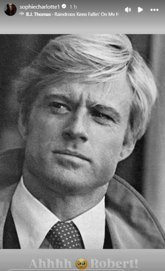 Sophie Charlotte lamenta morte de Robert Redford