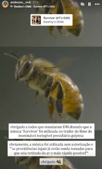 Equipe de Beyoncé no Brasil explica que utilização no filme de Bolsonaro não teve autorização da cantora