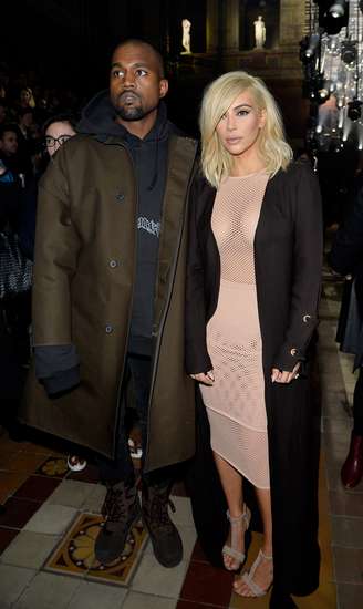 <p>Kim Kardashian e o marido Kanye West</p>